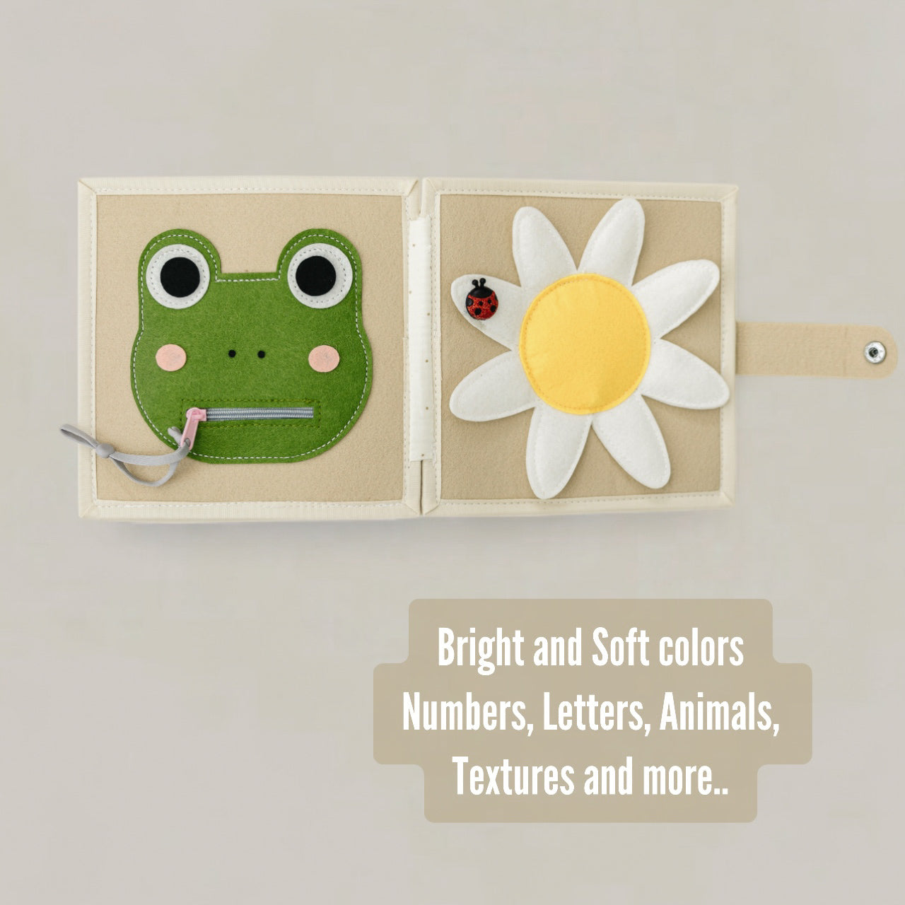 Montessori Baby Activity Book | Sensory, Travel & Learning Toy