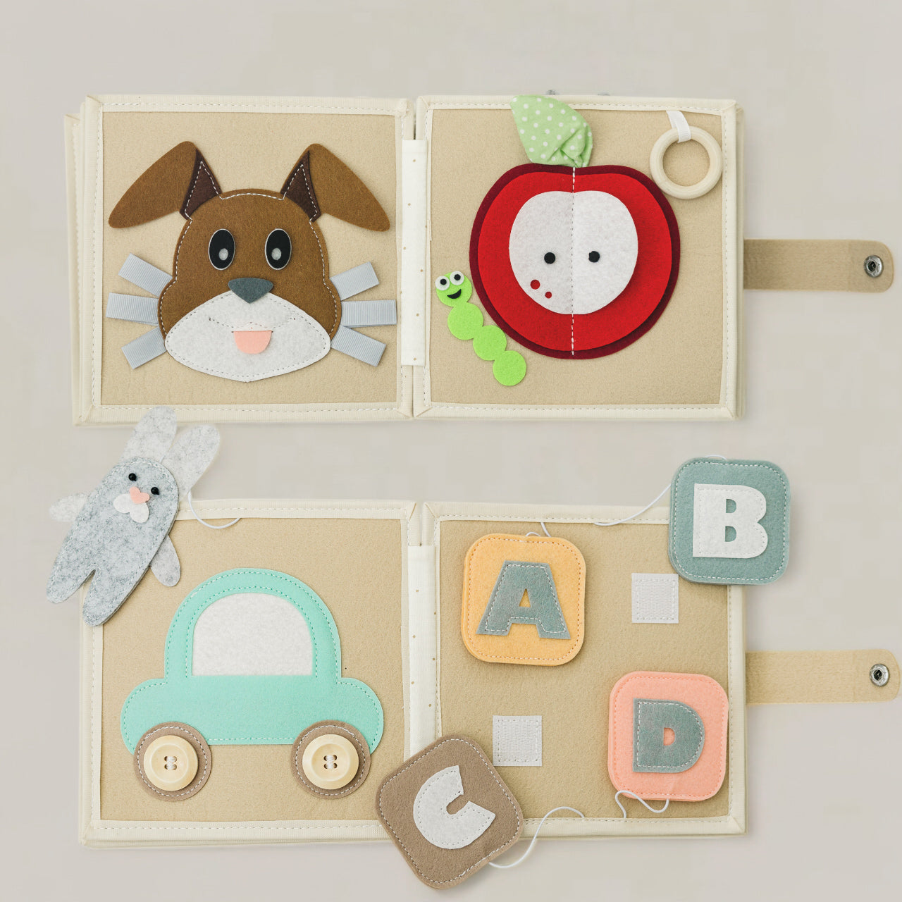Montessori Baby Activity Book | Sensory, Travel & Learning Toy