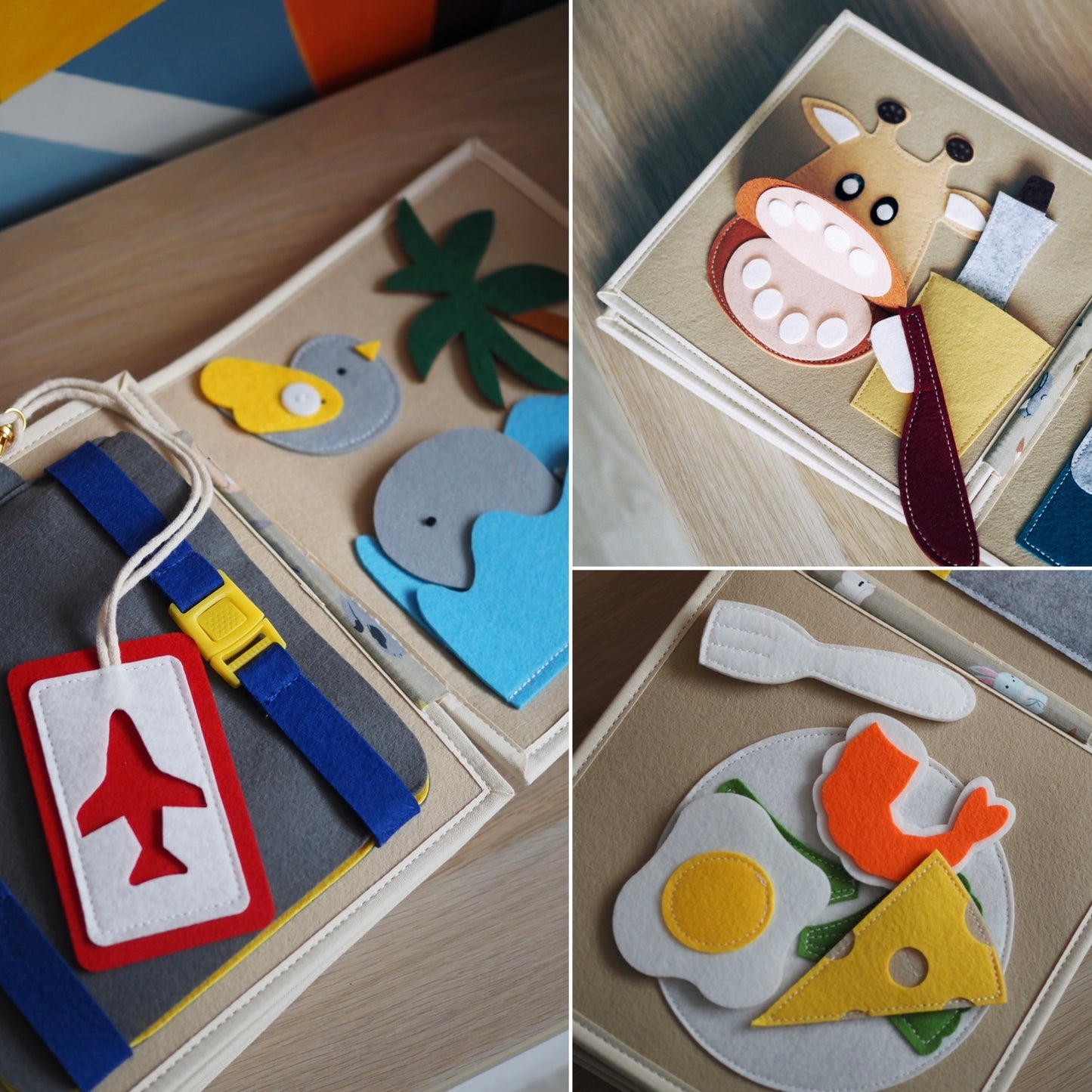 Montessori Busy Book for Toddler, Brown Skin: Travel Quiet Book & Sensory Toy