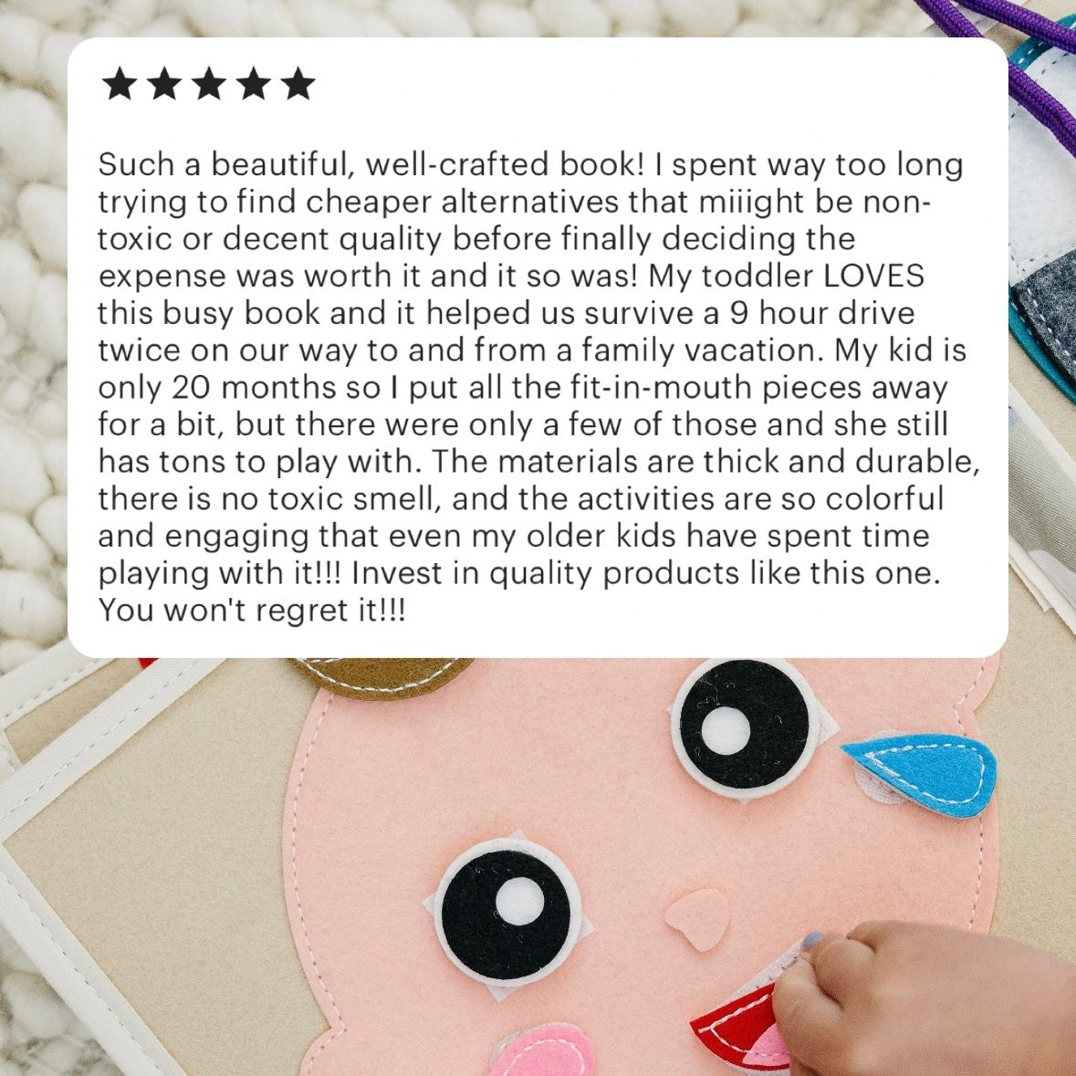 Montessori Busy Book: Toddler Quiet Book & Sensory Toy