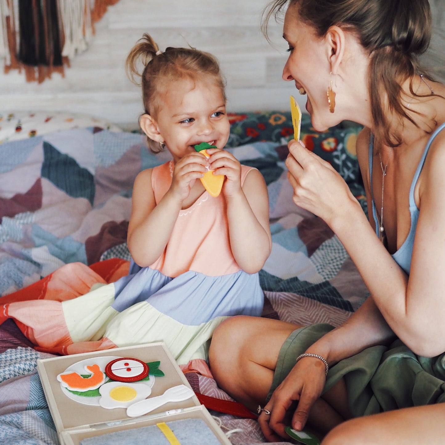 Feel the emotional connection . The Busy Book strengthens the bond between you and your child
