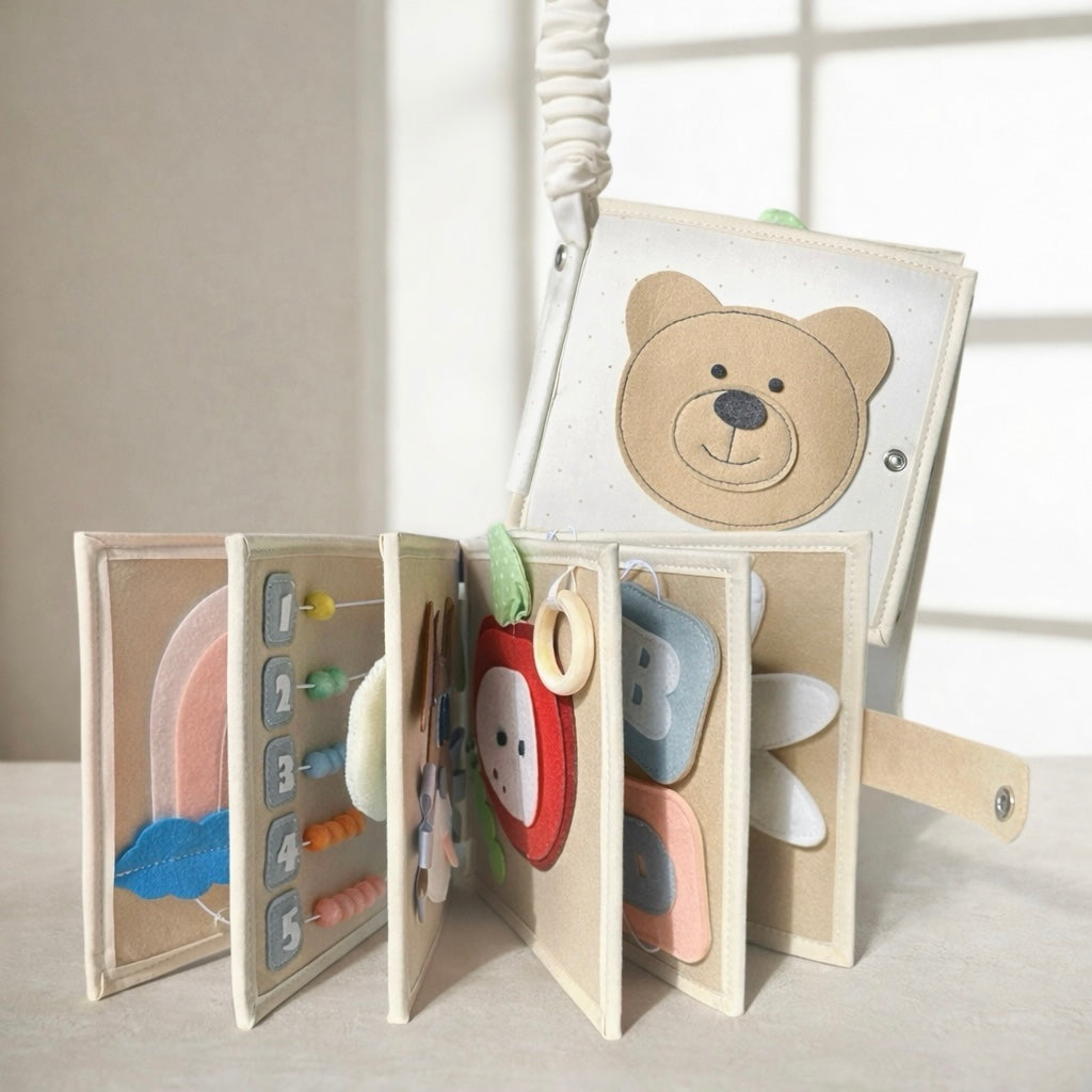 Montessori Baby Activity Book | Sensory, Travel & Learning Toy