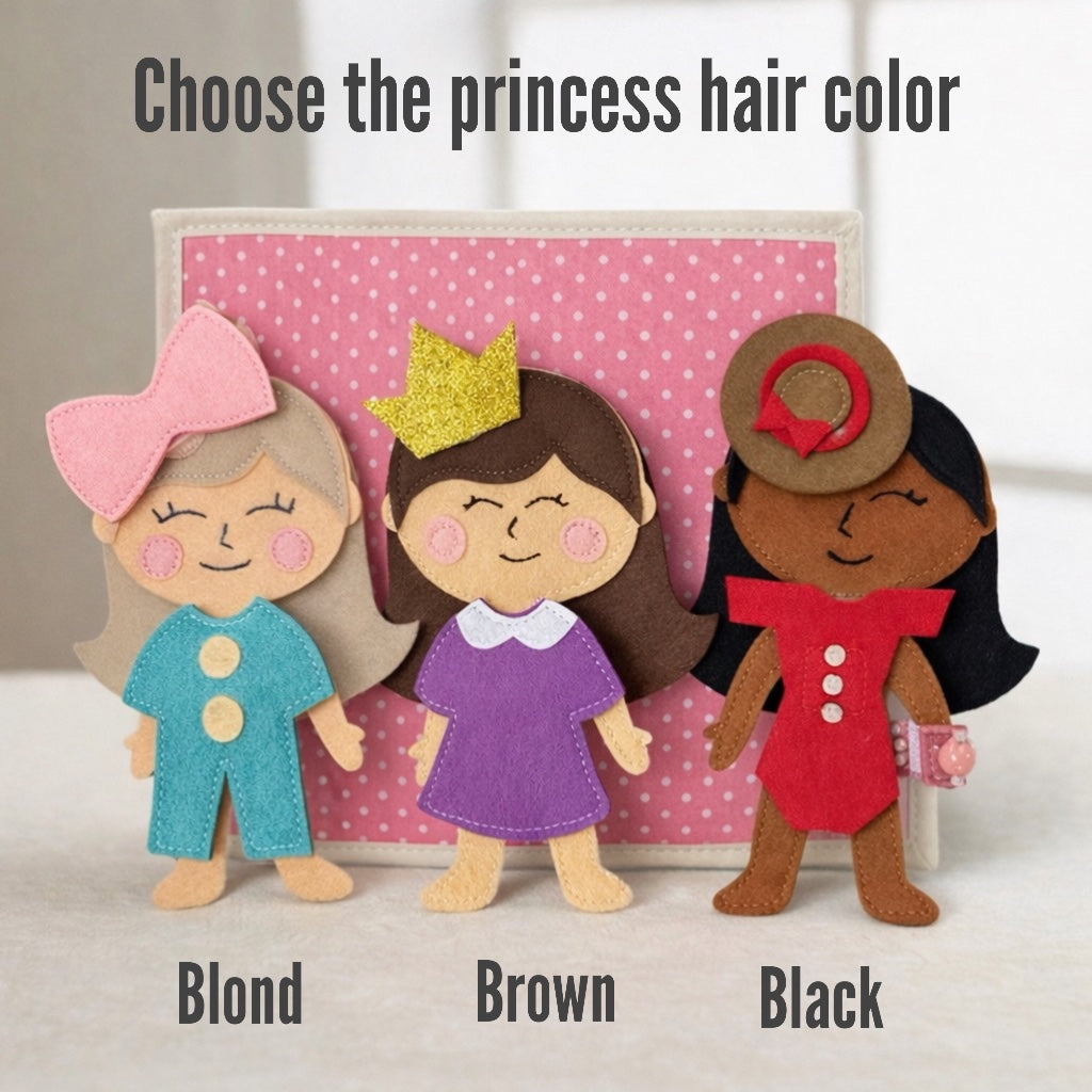 Montessori Princess Adventure Busy Book for Toddler Girls | Travel & Sensory Toy
