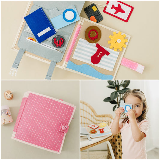 Montessori Princess Adventure Busy Book for Toddler Girls | Travel & Sensory Toy