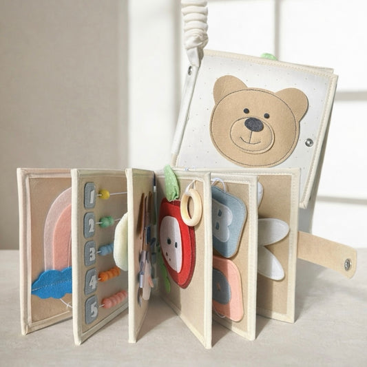 Montessori Baby Activity Book | Sensory, Travel & Learning Toy